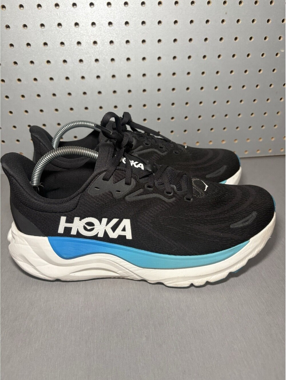 Hoka Arahi 8 Running Shoes Mens Sz 10 EE 2E Wide Fit Black Blue Gym Sneakers